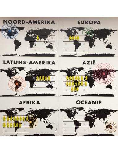 Het aantal vluchtelingen volgens waar ze worden opgevangen. 